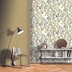Galerie Wallcoverings Product Code DW2004 - Designer Walls Wallpaper Collection - White Colours - Nature Leaves Design