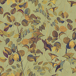 Galerie Wallcoverings Product Code DW2007 - Designer Walls Wallpaper Collection - Leek Green Colours - Nature Leaves Design
