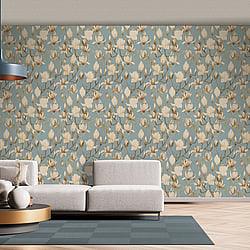 Galerie Wallcoverings Product Code DW2015 - Designer Walls Wallpaper Collection - Light Blue Fog Colours - Magnolia Design