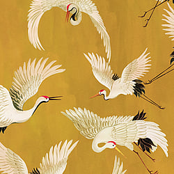 Galerie Wallcoverings Product Code DW2020 - Designer Walls Wallpaper Collection - Ochre Colours - Cranes Design
