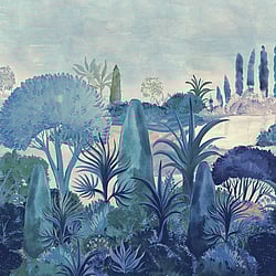 Galerie Wallcoverings Product Code DW2029 - Designer Walls Wallpaper Collection - Twilight Blue Lilac Colours - Botanical Landscape Design