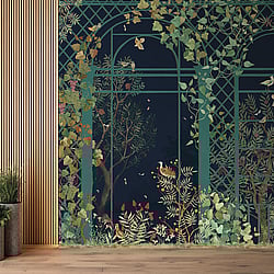 Galerie Wallcoverings Product Code DW2032 - Designer Walls Wallpaper Collection - Midnight Blue Colours - Greenhouse Design