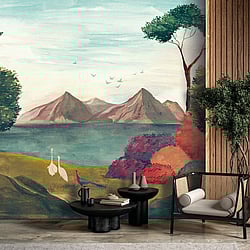 Galerie Wallcoverings Product Code DW2037 - Designer Walls Wallpaper Collection - multicolour Colours - Oriental Landscape  Design