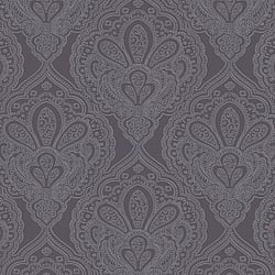 Galerie Wallcoverings Product Code DWP0247-01 - Emporium Wallpaper Collection - Purple Silver Colours - Mehndi Damask Design