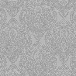 Galerie Wallcoverings Product Code DWP0247-03 - Emporium Wallpaper Collection - Silver Colours - Mehndi Damask Design