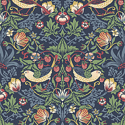 Galerie Wallcoverings Product Code ET11202 - Arts and Crafts Wallpaper Collection - Blue Green red Colours - Fragaria Garden Design