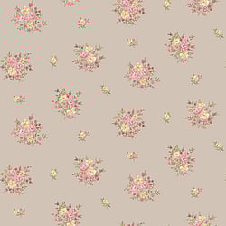 Galerie Wallcoverings Product Code G23230 - Country Cottage Wallpaper Collection - Red Yellow Mocha Colours - Floral Bunch Design