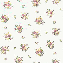 Galerie Wallcoverings Product Code G23235 - Country Cottage Wallpaper Collection - Red Yellow Green Colours - Floral Bunch Design