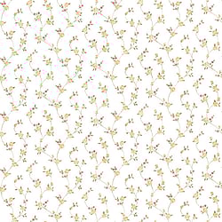 Galerie Wallcoverings Product Code G23288 - Country Cottage Wallpaper Collection - Yellow Red Green Colours - Petite Floral Trail Design