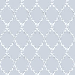 Galerie Wallcoverings Product Code G45051 - Vintage Rose Wallpaper Collection - Blue White Colours - Laurel Trellis Design