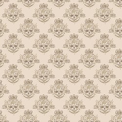 Galerie Wallcoverings Product Code G45367 - Grunge Wallpaper Collection - Silver Grey Colours - Grunge Skull Design