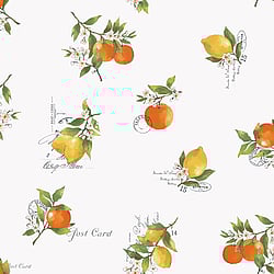 Galerie Wallcoverings Product Code G45412 - Just Kitchens Wallpaper Collection - Orange Yellow Green Colours - Citrus Toss Design