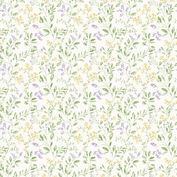 Galerie Wallcoverings Product Code G45456 - Just Kitchens Wallpaper Collection - Lilac Yellow Green Colours - Spring Leaf Trail Design