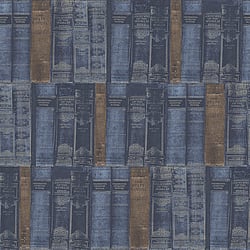 Galerie Wallcoverings Product Code G56133 - Nostalgie Wallpaper Collection - Blue Colours - Library Books Design