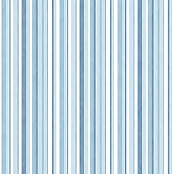Galerie Wallcoverings Product Code G56502 - Just 4 Kids 2 Wallpaper Collection - Blue White Colours - Washed Striped Design