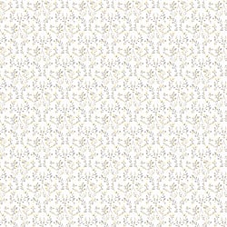 Galerie Wallcoverings Product Code G56681 - Small Prints Wallpaper Collection - Yellow Grey Brown White Colours - Ogee Floral Design