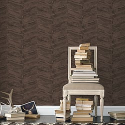 Galerie Wallcoverings Product Code G67777 - Ambiance Wallpaper Collection - Copper Chocolate Colours - Chevron Design