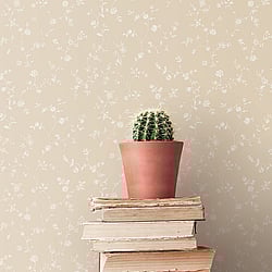 Galerie Wallcoverings Product Code G67860 - Miniatures 3 Wallpaper Collection - Cream White Colours - Floral Trail Design