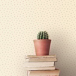 Galerie Wallcoverings Product Code G67879 - Miniatures 3 Wallpaper Collection - Red Cream Colours - Small Leaf Toss Design