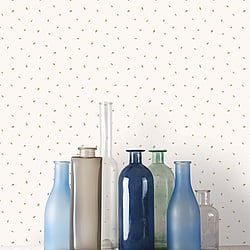 Galerie Wallcoverings Product Code G67881 - Miniatures 2 Wallpaper Collection - White Cream Colours - Small Leaf Toss Design
