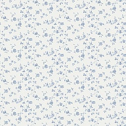 Galerie Wallcoverings Product Code G67887 - Miniatures 3 Wallpaper Collection - Blue White Colours - Small Rose Trail Design
