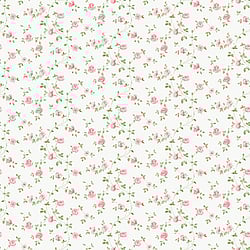 Galerie Wallcoverings Product Code G67889 - Miniatures 3 Wallpaper Collection - Pink Green White Colours - Small Rose Trail Design