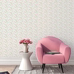 Galerie Wallcoverings Product Code G67889 - Miniatures 2 Wallpaper Collection - Pink Green White Colours - Small Rose Trail Design