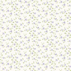 Galerie Wallcoverings Product Code G67890 - Miniatures 2 Wallpaper Collection - Purple Green White Colours - Small Rose Trail Design