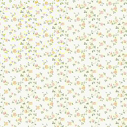 Galerie Wallcoverings Product Code G67891 - Miniatures 3 Wallpaper Collection - Yellow Green White Colours - Small Rose Trail Design