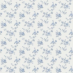Galerie Wallcoverings Product Code G67892 - Miniatures 3 Wallpaper Collection - Blue White Colours - Medium Rose Trail Design