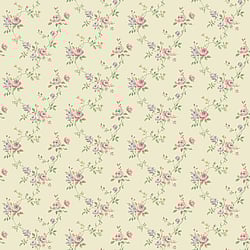 Galerie Wallcoverings Product Code G67895 - Miniatures 3 Wallpaper Collection - Pink Cream Green Purple Colours - Medium Rose Trail Design