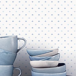 Galerie Wallcoverings Product Code G67898 - Miniatures 3 Wallpaper Collection - Blue White Colours - Mini Fan Motif Design