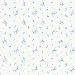 Galerie Wallcoverings Product Code G67915 - Miniatures 3 Wallpaper Collection - Blue White Colours - Small Floral Sprig Design