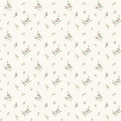 Galerie Wallcoverings Product Code G67918 - Miniatures 3 Wallpaper Collection - Pink White Green Colours - Small Floral Sprig Design
