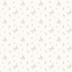 Galerie Wallcoverings Product Code G67919 - Miniatures 2 Wallpaper Collection - White Purple Green Colours - Small Floral Sprig Design