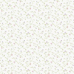 Galerie Wallcoverings Product Code G67923 - Miniatures 3 Wallpaper Collection - Pink White Green Purple Colours - Small Floral Trail Design