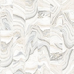 Galerie Wallcoverings Product Code G67976 - Organic Textures Wallpaper Collection - Beige Silver Grey Colours - Agate Tile Design
