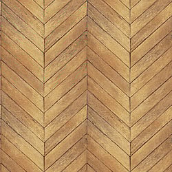Galerie Wallcoverings Product Code G67998 - Natural FX 2 Wallpaper Collection - Warm Brown Yellow Colours - Chevron Wood Design