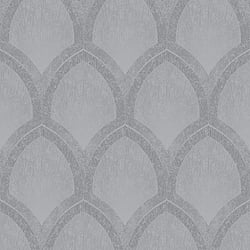 Galerie Wallcoverings Product Code G68086 - Special FX 2 Wallpaper Collection - Silver , White, Grey Colours - Nouveau Scallop Design