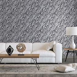 Galerie Wallcoverings Product Code G68096 - Special FX 2 Wallpaper Collection - Silver, Grey, Black Colours - Special Marble Design