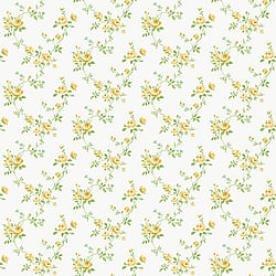 Galerie Wallcoverings Product Code G68732 - Miniatures 3 Wallpaper Collection - Yellow,Green Colours - Multi Floral Trail Design