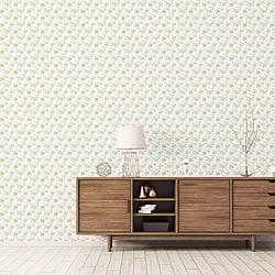 Galerie Wallcoverings Product Code G68732 - Miniatures 3 Wallpaper Collection - Yellow,Green Colours - Multi Floral Trail Design