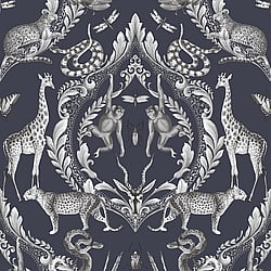 Galerie Wallcoverings Product Code G78311 - Bazaar Wallpaper Collection - Navy Colours - Menagerie Design
