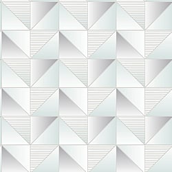 Galerie Wallcoverings Product Code GX37632 - Geometrix Wallpaper Collection - Mint Silver Colours - Cubist Design