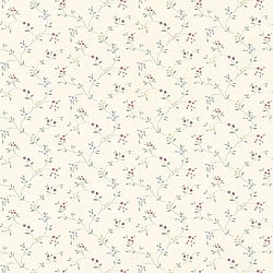 Galerie Wallcoverings Product Code PF38106 - Pretty Prints Wallpaper Collection - Cream, Yellow, Red, Blue, Green Colours - Small Floral Trail Design