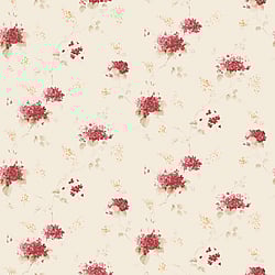 Galerie Wallcoverings Product Code PF38109 - Pretty Prints Wallpaper Collection - Cream, Red, Yellow-Green, Ochre Colours - Hortensia Trail Design