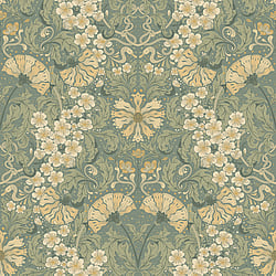 Galerie Wallcoverings Product Code S83113 - Hjarterum Wallpaper Collection - Green Colours - Swedish Floral Design