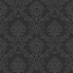 Galerie Wallcoverings Product Code SB37906 - Simply Silks 4 Wallpaper Collection - Black Colours - Classic Damask Design