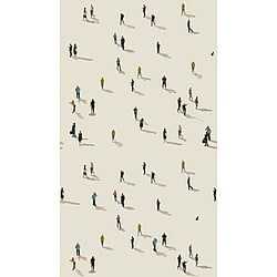 Galerie Wallcoverings Product Code WH45234M - Welcome Home Murals Wallpaper Collection - Beige, Yellow, Black Colours - Scattered People Design
