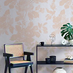 Galerie Wallcoverings Product Code WH45243M - Welcome Home Murals Wallpaper Collection - Beige, Cream, Grey Colours - Delicate Linen Leaf Design